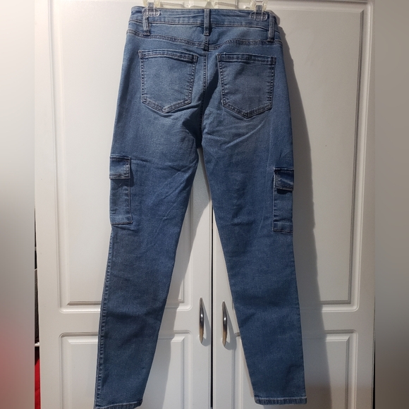 RE generation cargo skinny mid rise jeans - Picture 3 of 6
